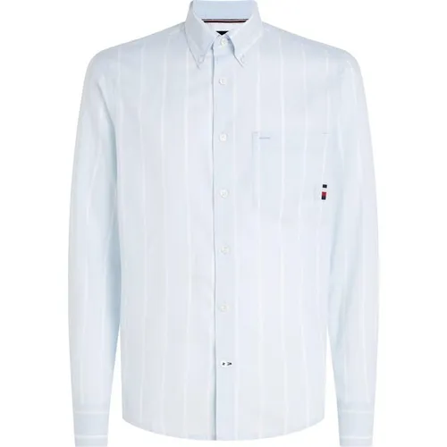 Tommy Hilfiger Oxford Stripe Regular Fit Shirt - Blue