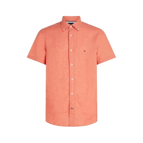 Tommy Hilfiger Pigment Dyed Linen Rf Shirt S/S - Orange