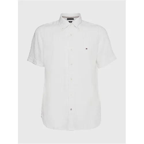 Tommy Hilfiger Pigment Dyed Linen Rf Shirt S/S - White