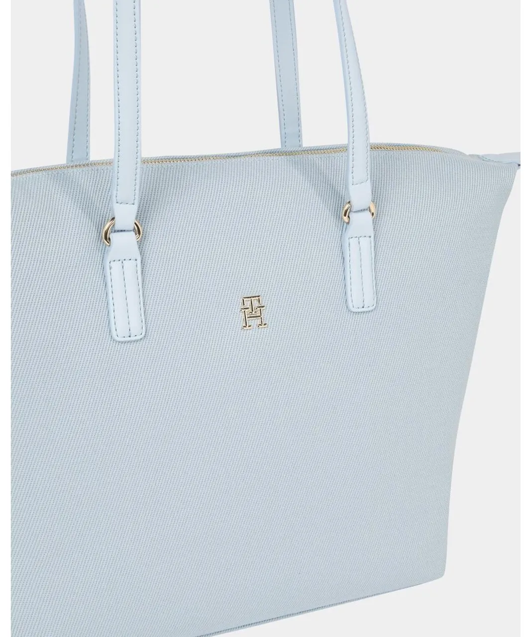 Tommy Hilfiger Poppy Womens Canvas Tote Bag - Blue - One Size