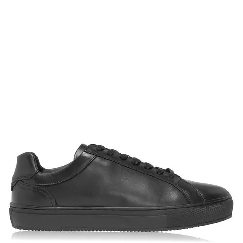 Tommy Hilfiger Premium Cupsole Leather Trainers - Black