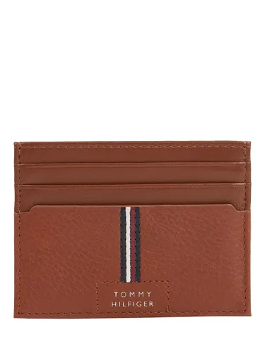Tommy Hilfiger Premium Leather Card Holder, Brown Dark - Brown Dark - Male