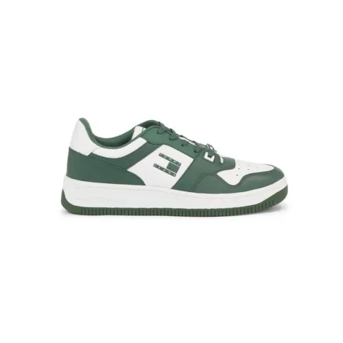 Tommy Hilfiger , Premium Tommy Jeans Basketball Shoes ,Green male, Sizes: