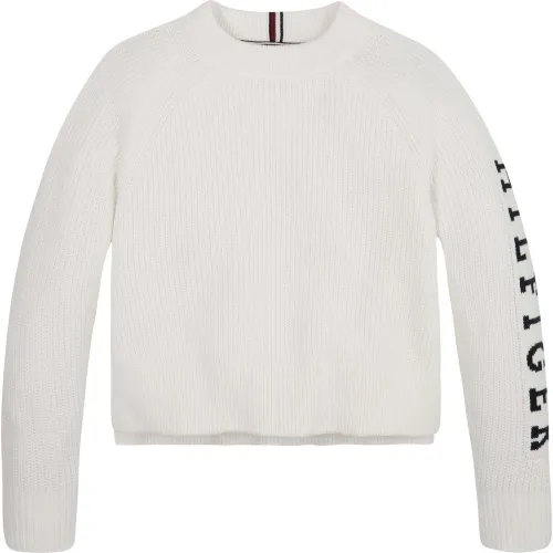 Tommy Hilfiger , Pullover Hilfiger Relaxed Fit ,White female, Sizes: