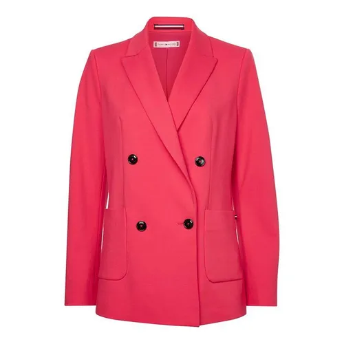 Tommy Hilfiger Punto Milano Double Breasted Blazer - Pink