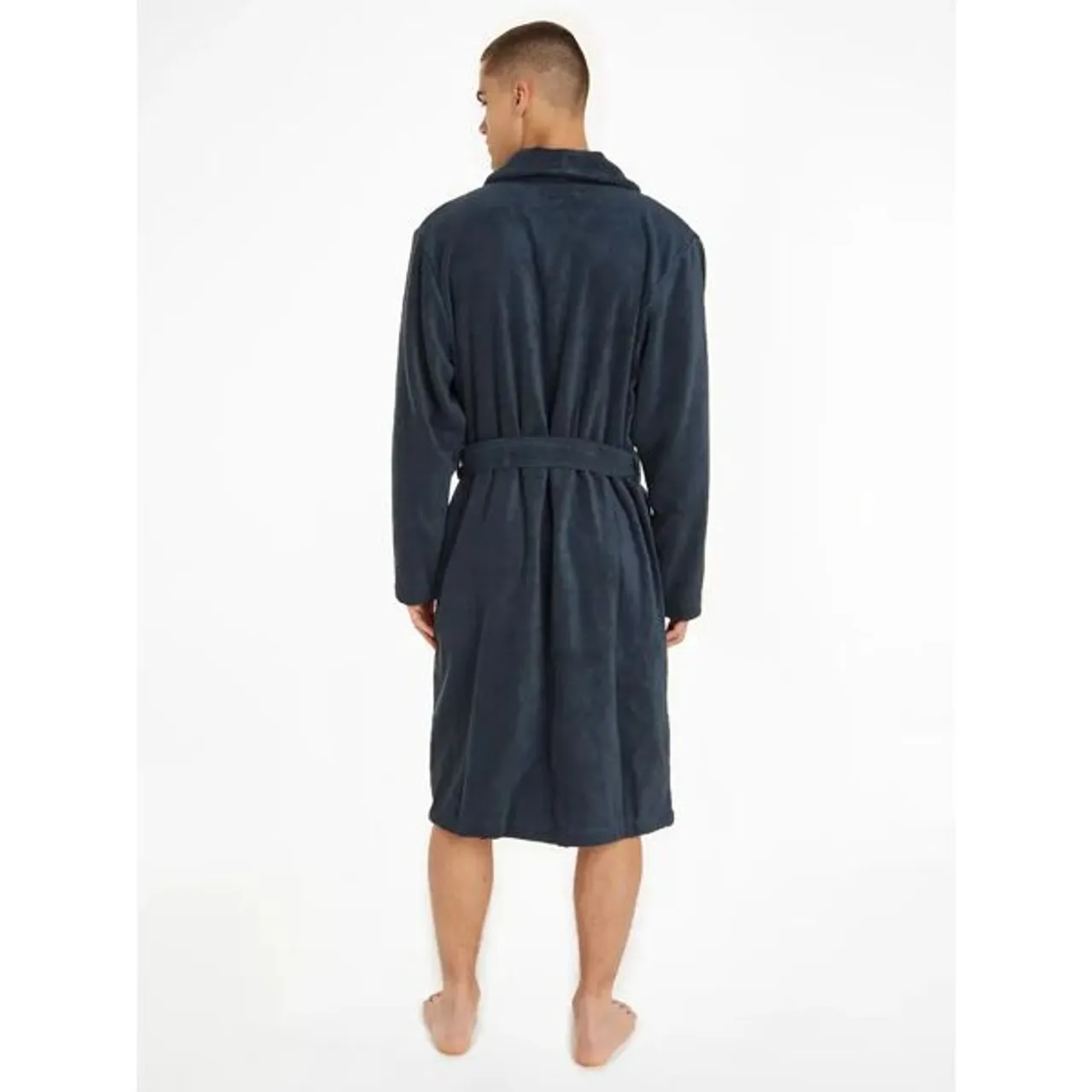 Tommy Hilfiger Pure Cotton Towelling Robe - Navy Blazer - Male