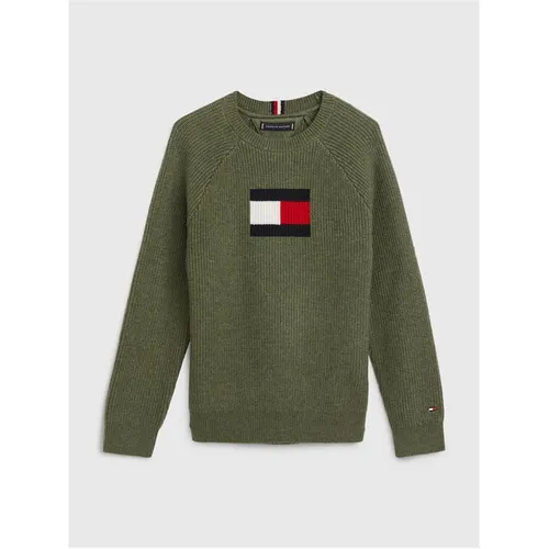Tommy Hilfiger Raglan Flag Sweater - Green