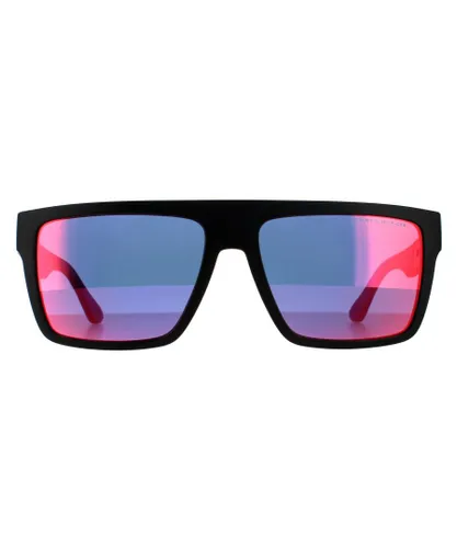Tommy Hilfiger Rectangle Mens Matte Black Grey Infrared Sunglasses - One