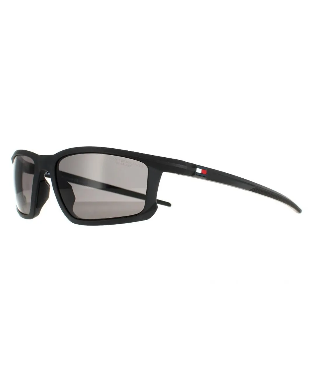 Tommy Hilfiger Rectangle Mens Matte Black Grey Polarised TH 1914/S - One