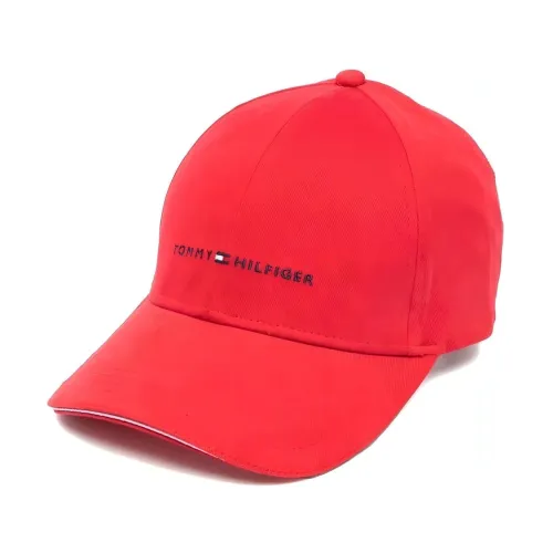 Tommy Hilfiger , Red Cotton Corporate Cap ,Red male, Sizes: ONE