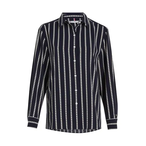 Tommy Hilfiger Relaxed Fit Argyle Stripe Shirt - Blue