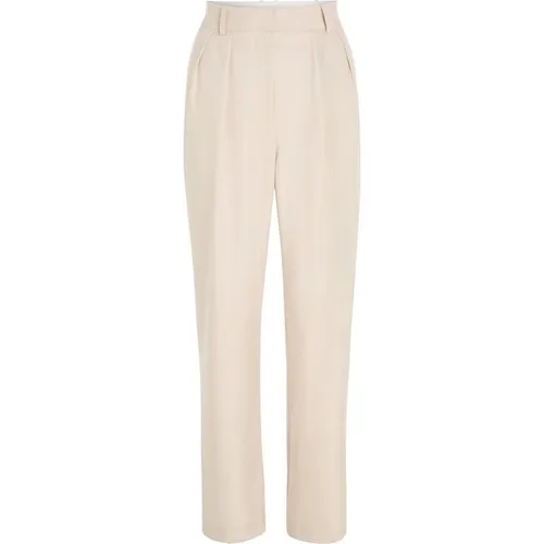 Tommy Hilfiger Relaxed Straight Leg Trouser - Cream