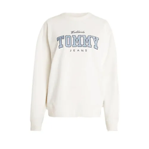 Tommy Hilfiger , RLX Varsity Luxe Sweatshirt ,White female, Sizes: