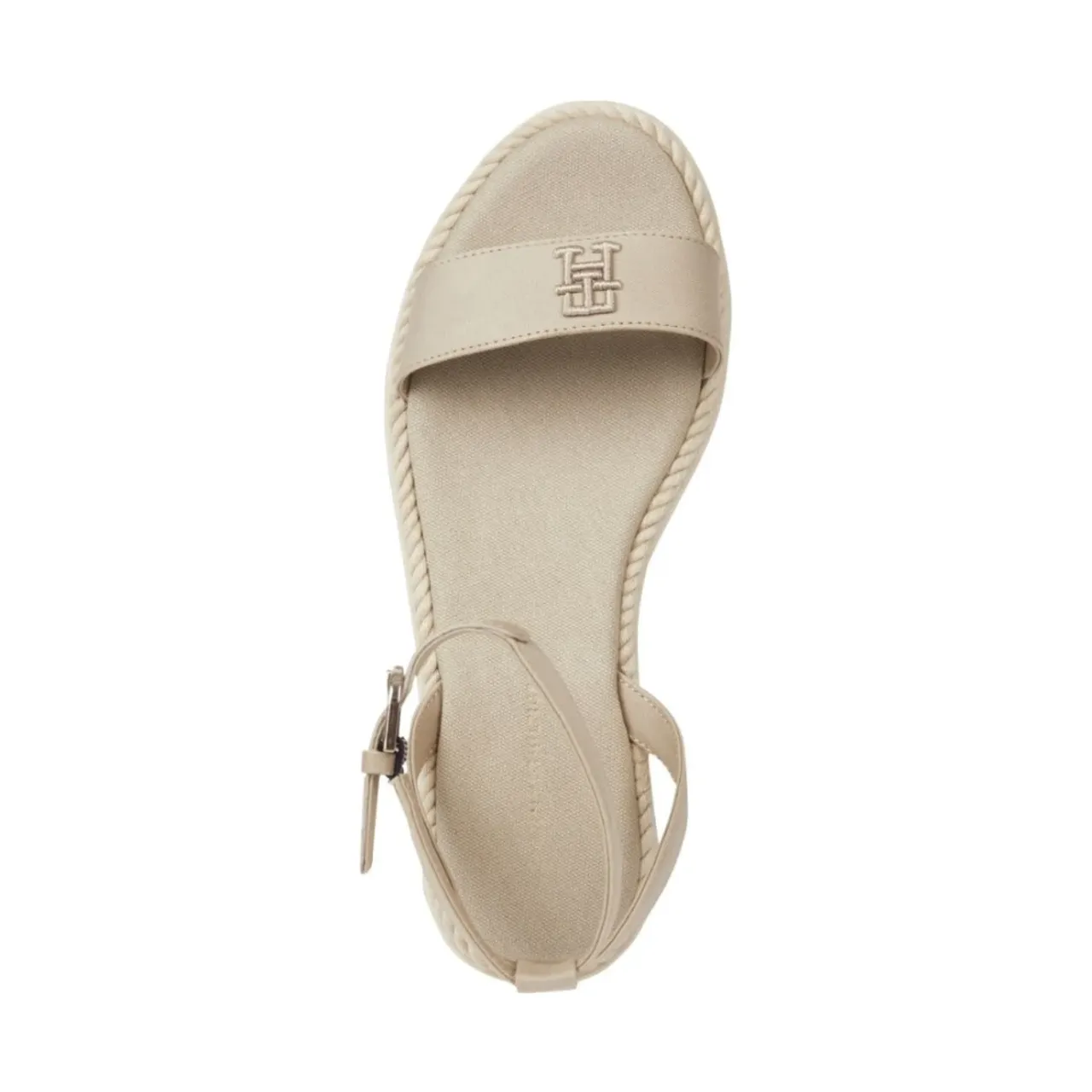 Tommy Hilfiger , rope flatform sandals ,Beige female, Sizes:
