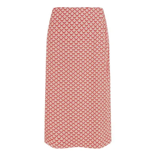 Tommy Hilfiger Seal Aop Wrap Midi Skirt - Red