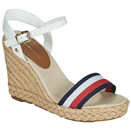 Tommy Hilfiger  SHIMMERY RIBBON HIGH WEDGE  women's Sandals in White