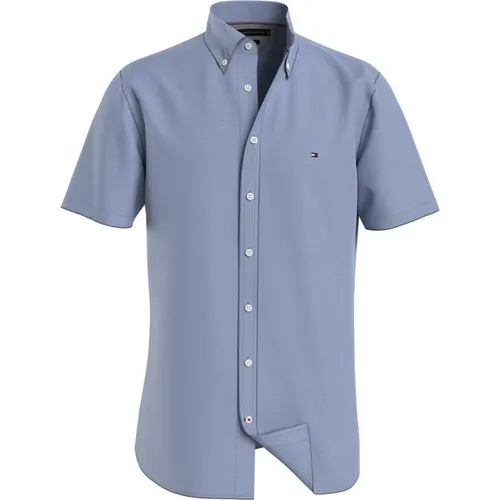 Tommy Hilfiger Short Sleeve Oxford Shirt - Blue