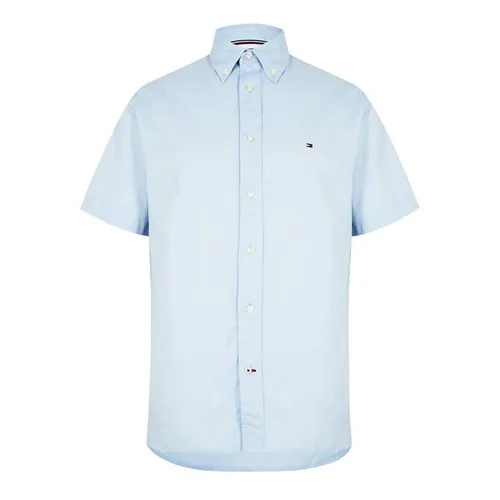 Tommy Hilfiger Short Sleeve Poplin Shirt - Blue