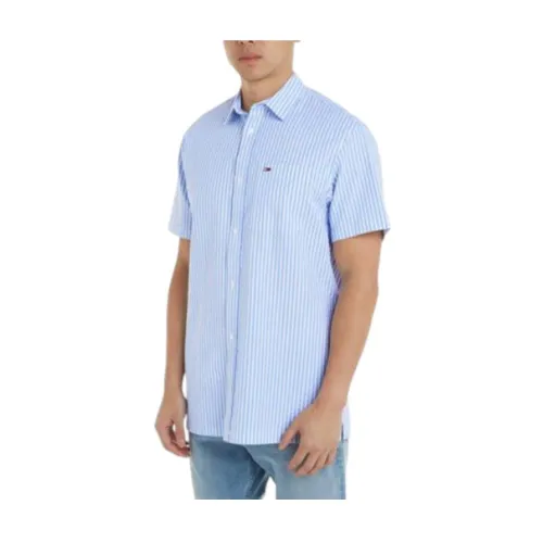 Tommy Hilfiger , Short Sleeve Shirts ,Blue male, Sizes: