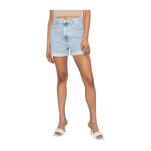 Tommy Hilfiger , Short vaquero mom Tommy Jeans ,Blue female, Sizes: