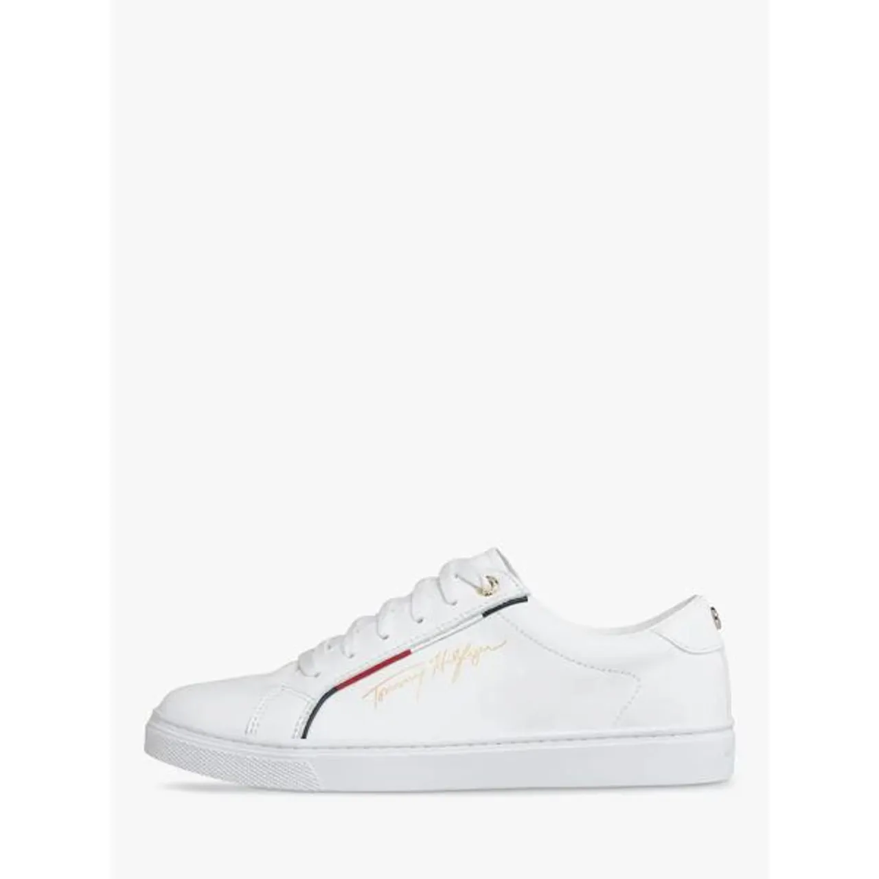 Tommy Hilfiger Signature Leather Trainers, White - White - Female