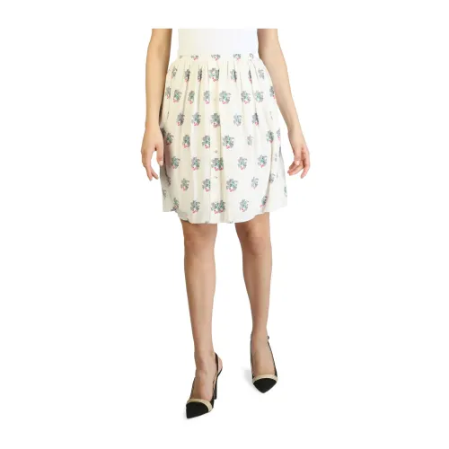 Tommy Hilfiger , Silk Elastic Waistband Skirt ,White female, Sizes:
