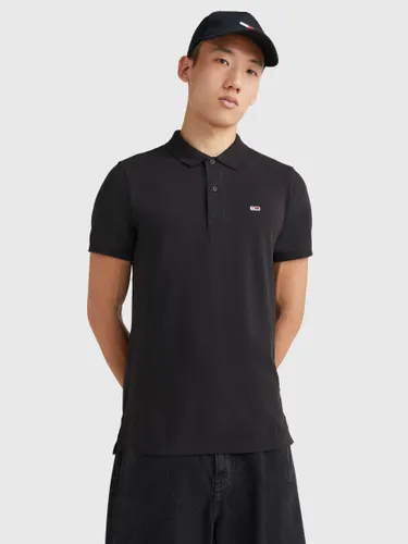 Tommy Hilfiger Slim Polo Shirt Top - Black - Male