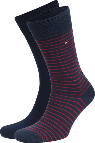 Tommy Hilfiger Socks 2 Pair Dark Stripe Dark Blue Blue