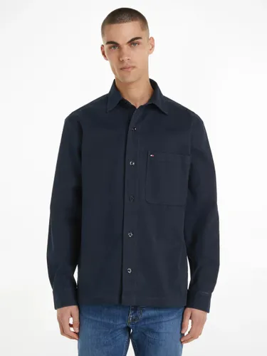 Tommy Hilfiger Solid Bedford Overshirt, Navy - Navy - Male