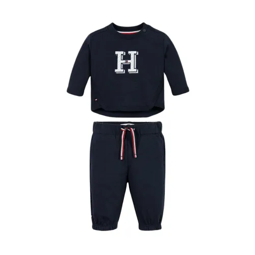 Tommy Hilfiger , Sporty Set Sweatshirt + Joggers ,Blue unisex, Sizes: