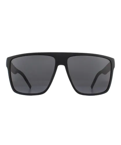 Tommy Hilfiger Square Mens Matte Black Grey Sunglasses - One