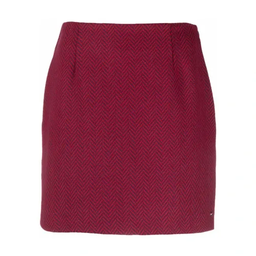 Tommy Hilfiger , Straight Skirts ,Red female, Sizes: