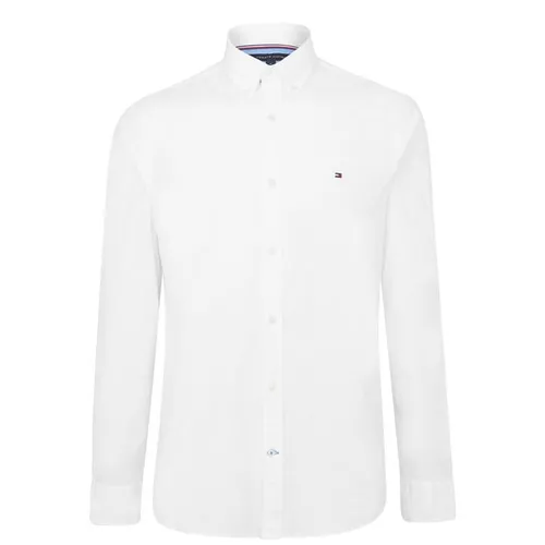 Tommy Hilfiger Stretch Poplin Long Sleeve Shirt - White