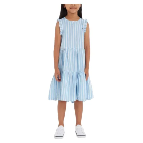 Tommy Hilfiger , Striped Hemp Dress ,Blue female, Sizes:
