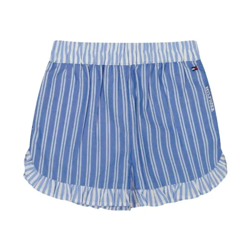 Tommy Hilfiger , Striped Ruffle Shorts ,Blue female, Sizes:
