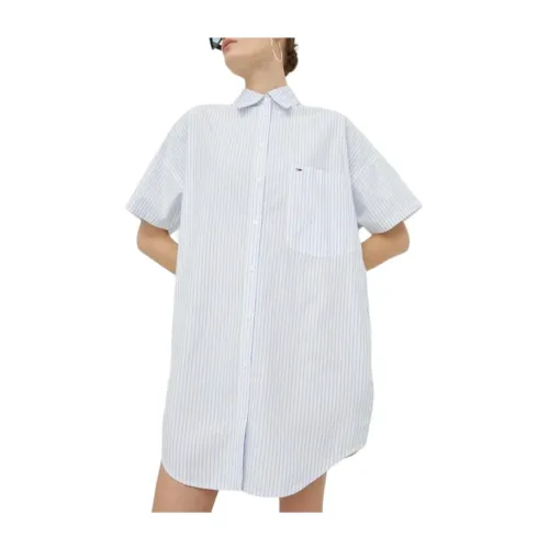 Tommy Hilfiger , Striped Shirt Dress ,Blue female, Sizes: