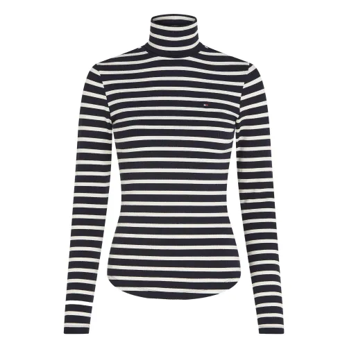 Tommy Hilfiger , Striped Sweaters ,Black female, Sizes: