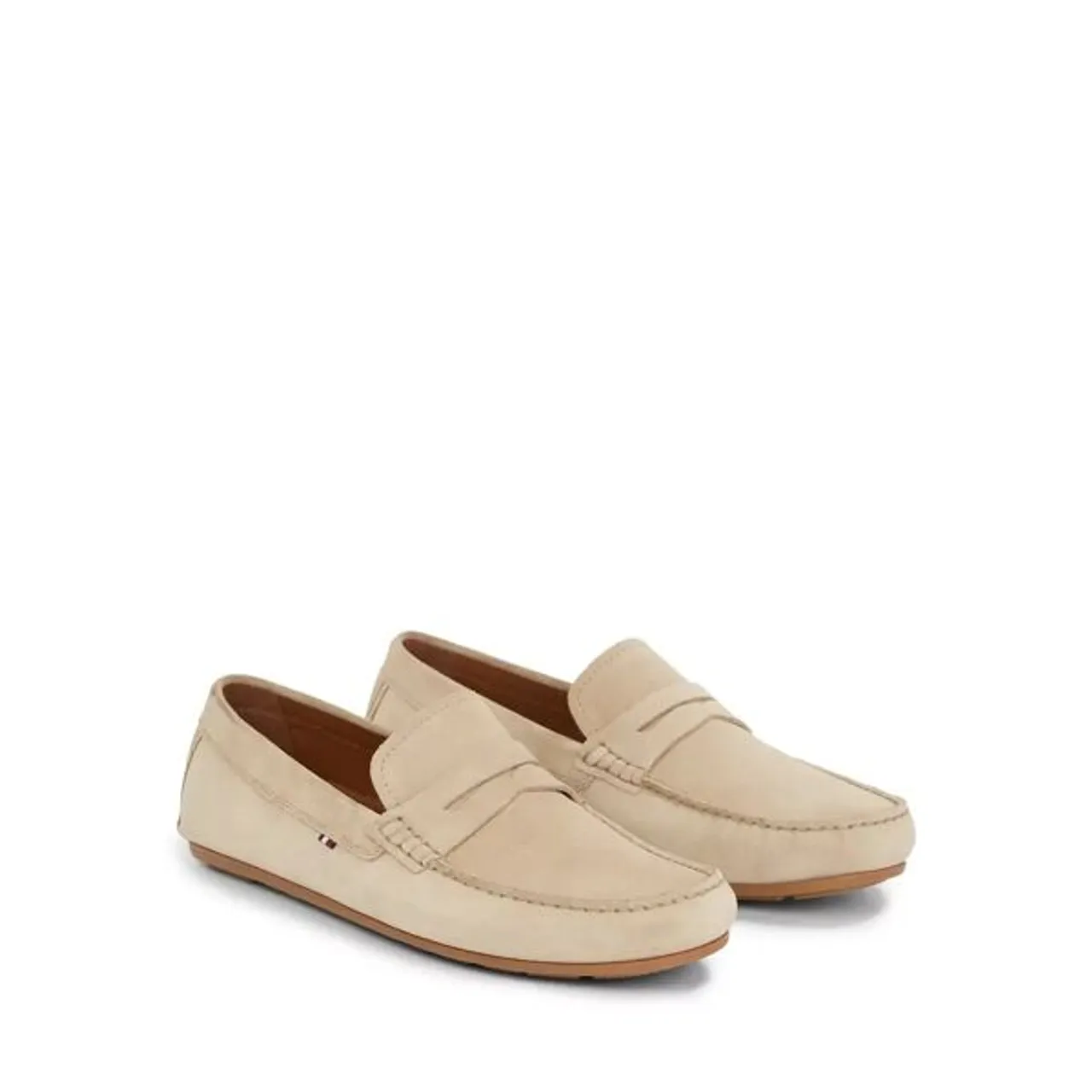 Tommy Hilfiger Suede Loafers - Beige - Male