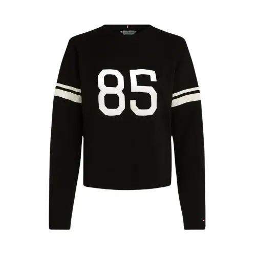 Tommy Hilfiger , T-Shirt 1985 Collection Varsity ,Black female, Sizes: