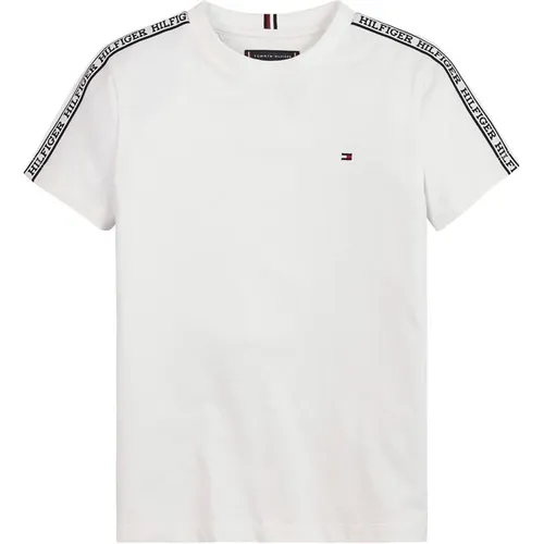 Tommy Hilfiger Tape Short Sleeve T-Shirt Junior - White