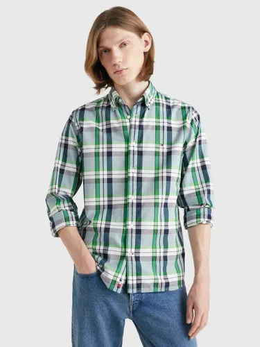 Tommy Hilfiger Tartan Check Shirt, Frosted Green/Multi - Frosted Green/Multi - Male