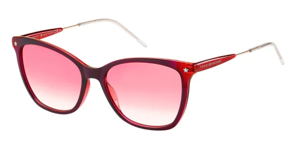 Tommy Hilfiger TH 1647/S OYA/TX Women's Sunglasses Burgundy Size 54