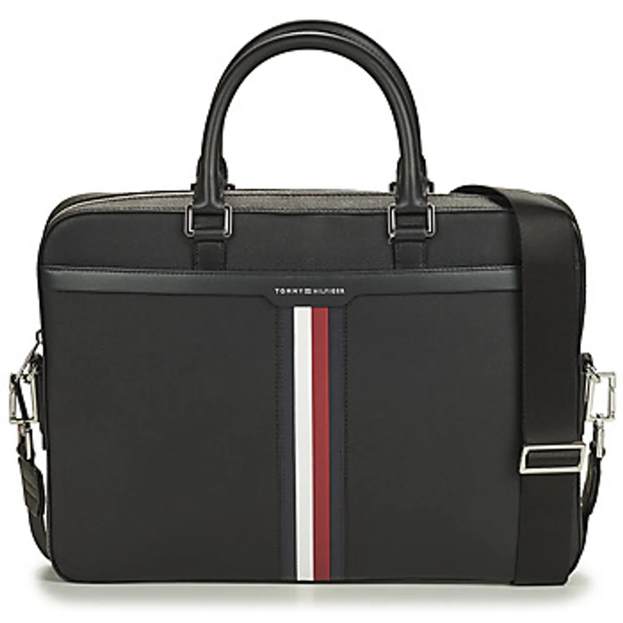 Tommy Hilfiger  TH COATED CANVAS COMPUTER BAG  men's Briefcase in Black