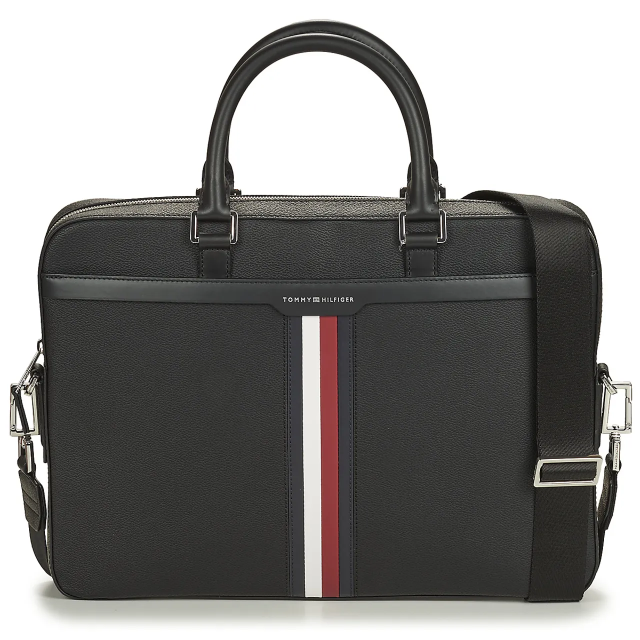 Tommy Hilfiger  TH COATED CANVAS COMPUTER BAG  men's Briefcase in Black