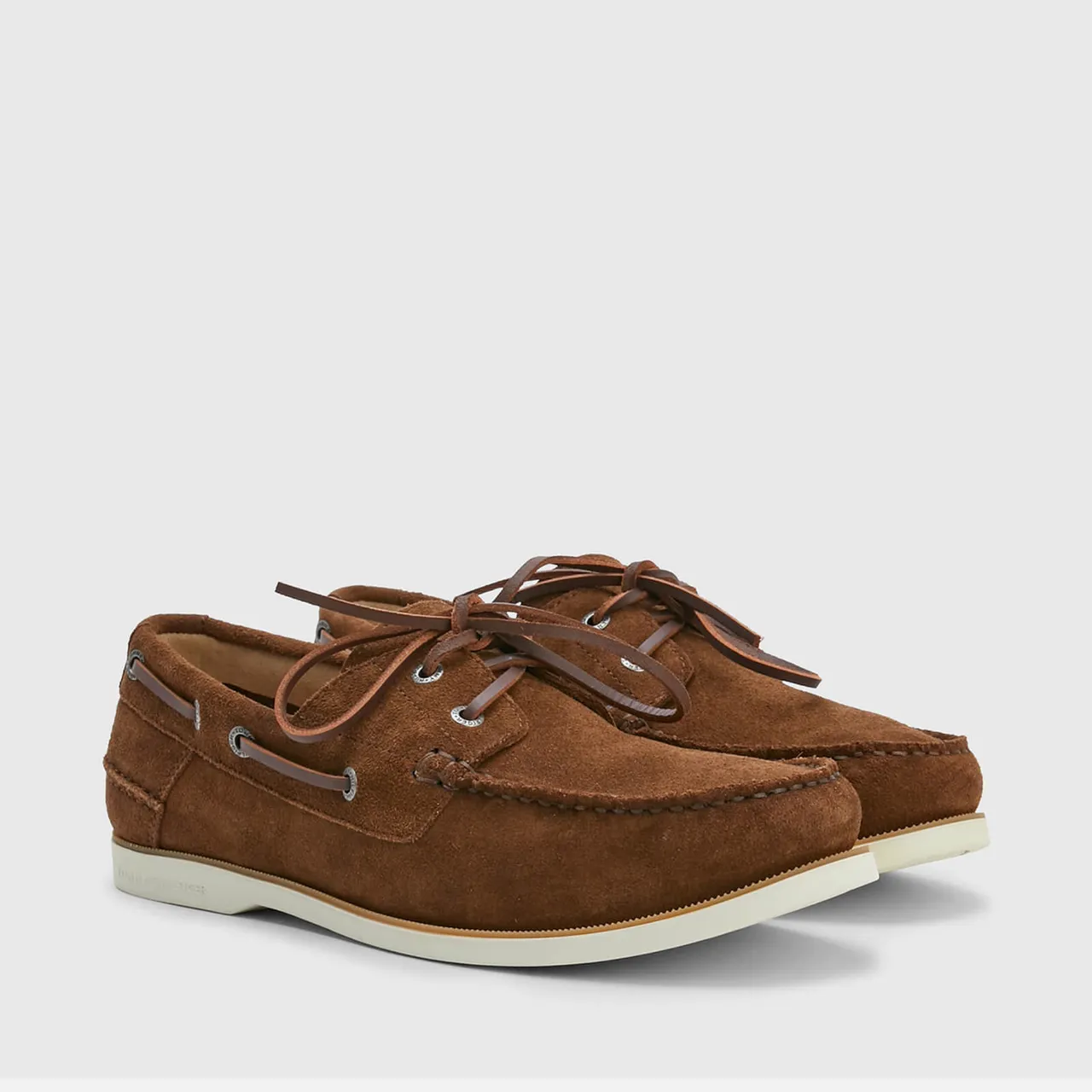 Tommy Hilfiger Th Core Lace Suede Boat Shoes - UK