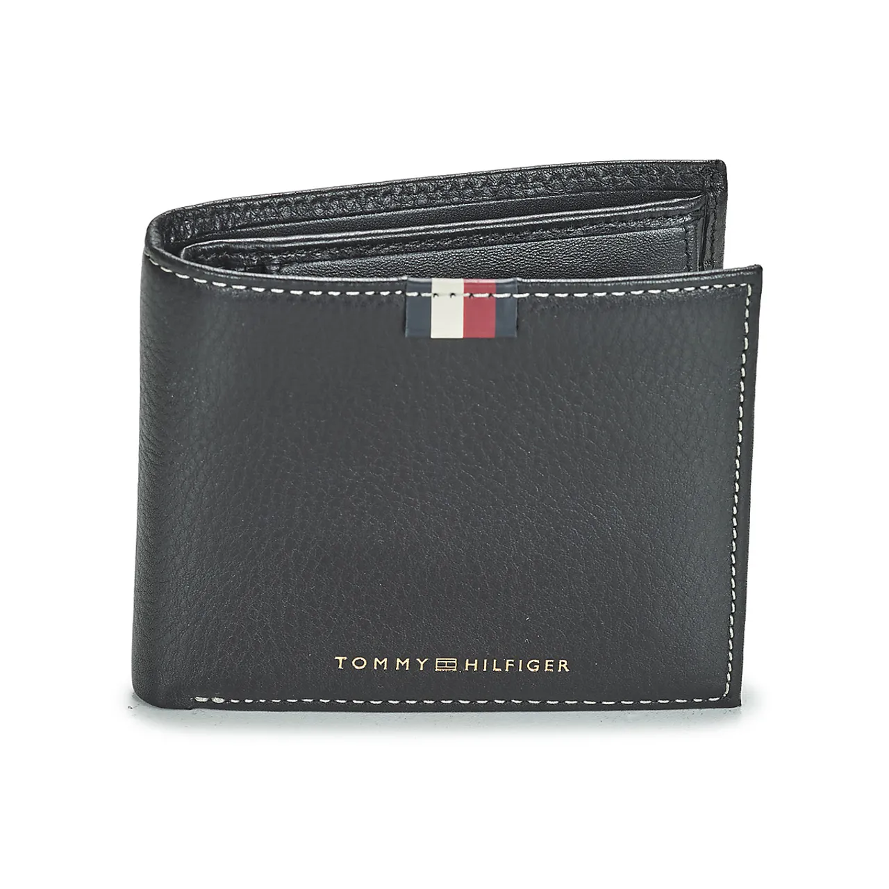 Tommy Hilfiger  TH CORP LEATHER CC AND COIN  men's Purse wallet in Black