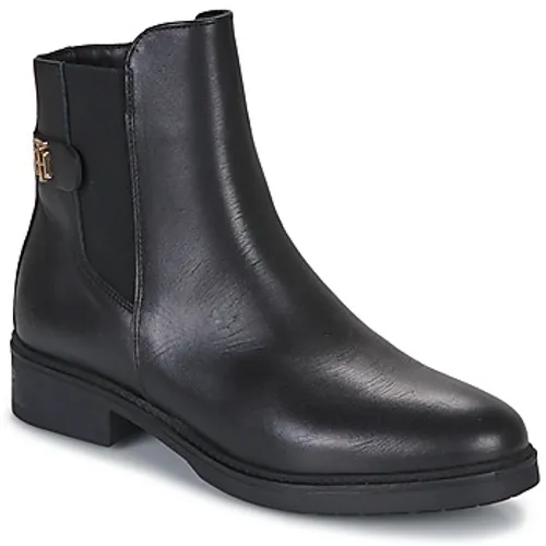 Tommy Hilfiger  TH LEATHER FLAT BOOT  women's Mid Boots in Black