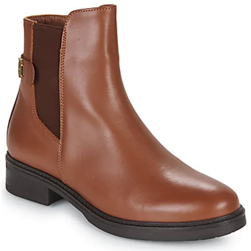 Tommy Hilfiger  TH LEATHER FLAT BOOT  women's Mid Boots in Brown