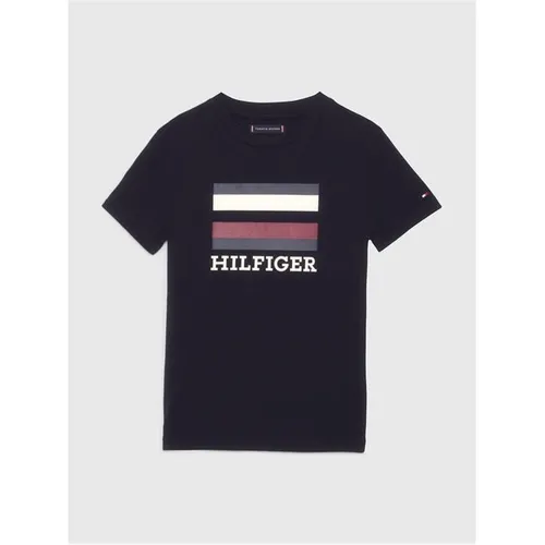 Tommy Hilfiger TH LOGO TEE S/S - Blue