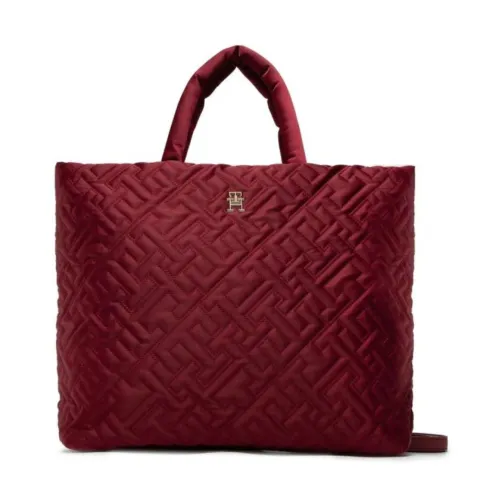 Tommy Hilfiger , TH Monogram Quilted Women`s Bag ,Red female, Sizes: ONE SIZE